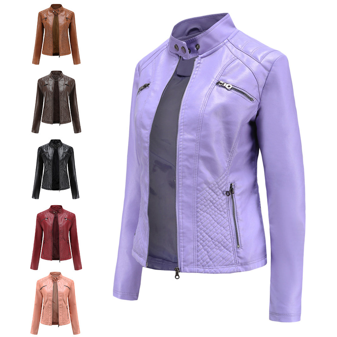 ANDRIJANA - Élégante Veste d'Été en Cuir