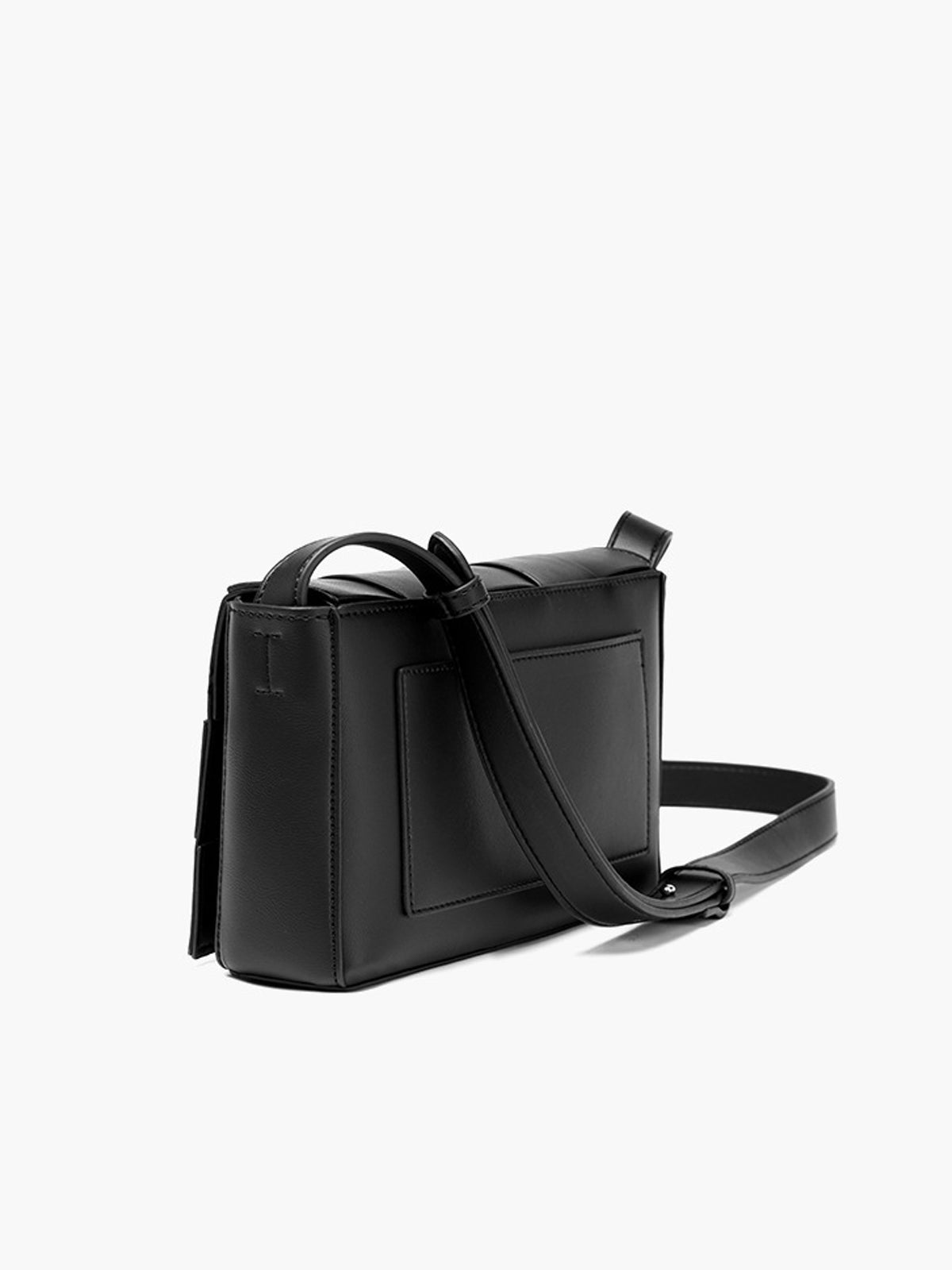 Tote en bandoulière tissé noir