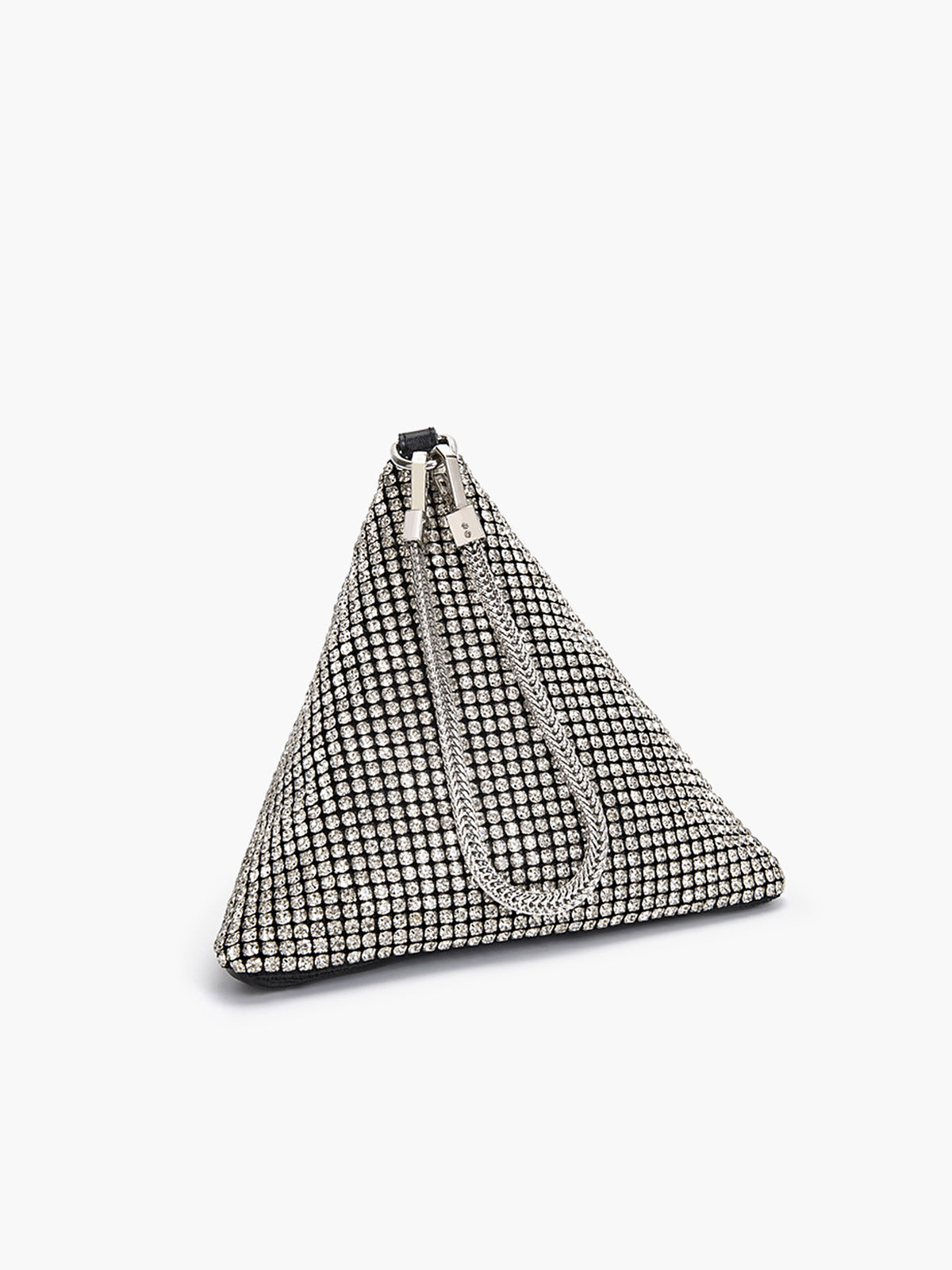 Mini Sac Triangle Orné de Strass