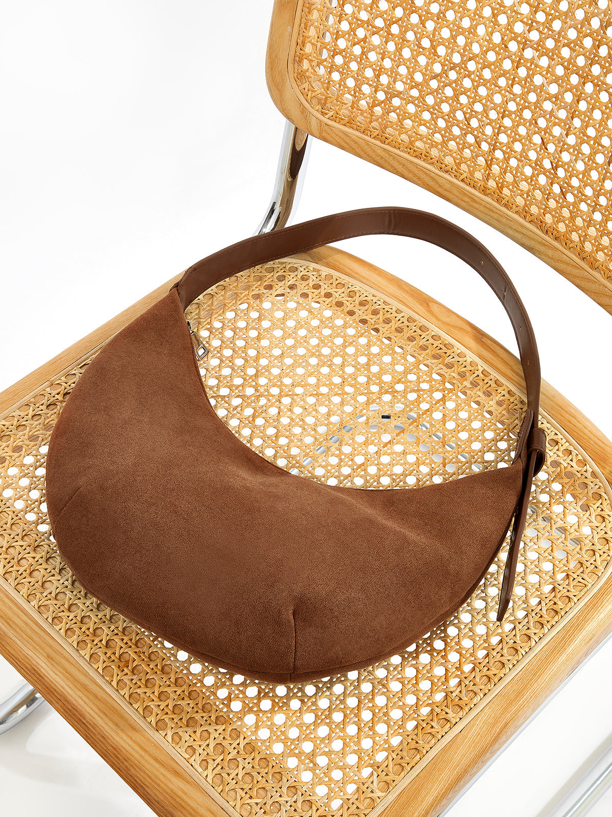 Vintage Sac Croissant à Boucle Souple