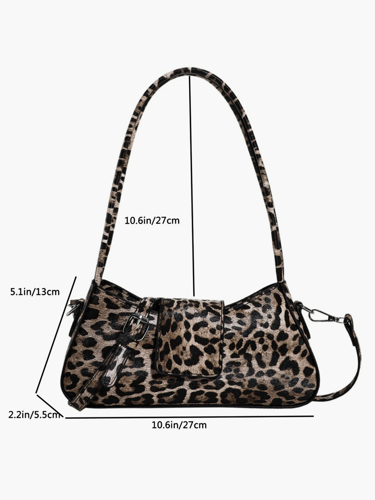 Sac à aisselle avec motif léopard