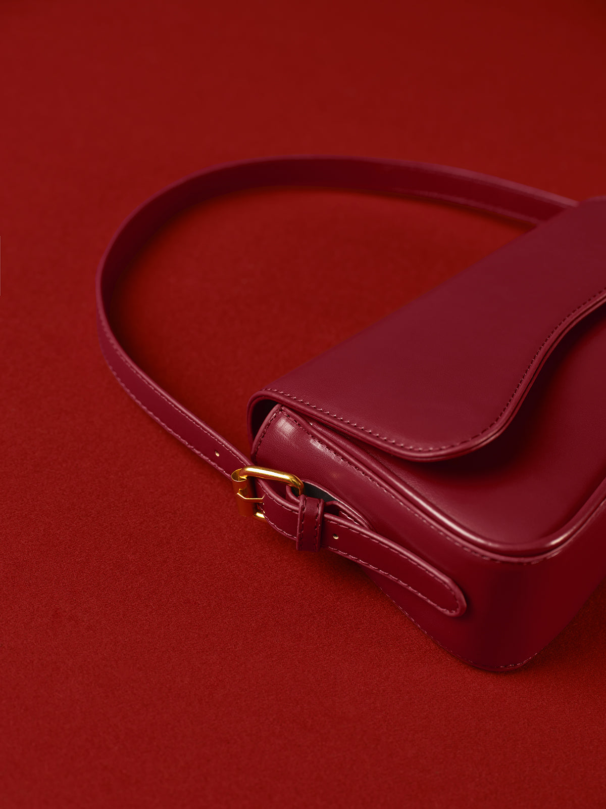 Adjustable Crossbody Bag with Flap