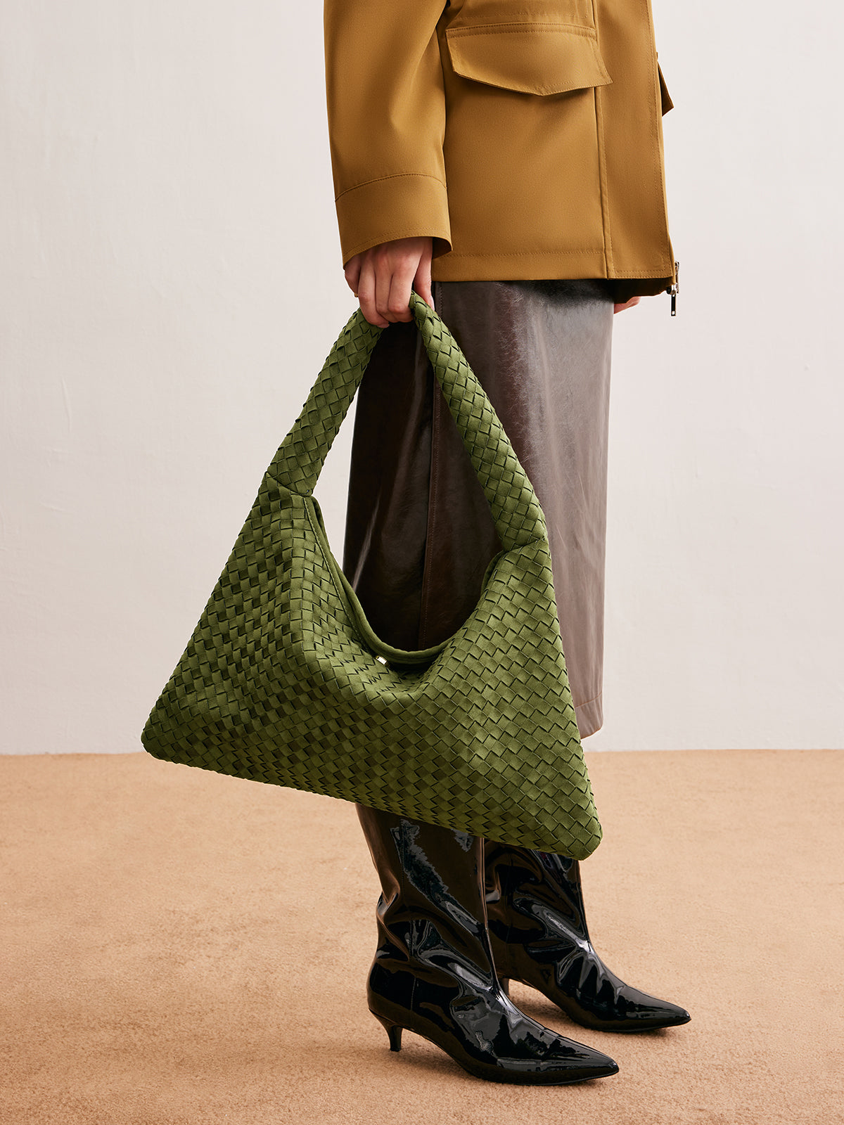 Grand sac en daim tissé