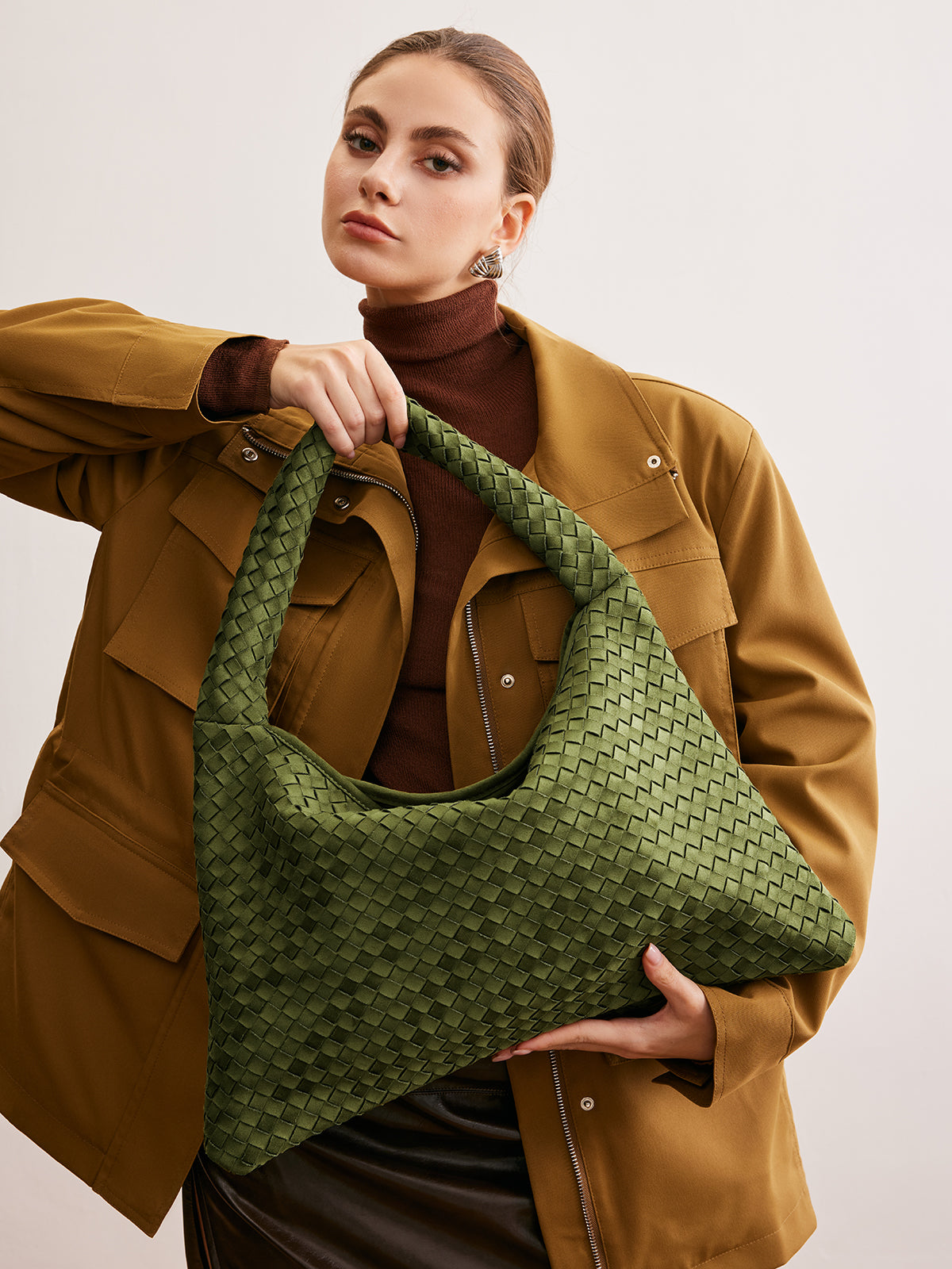 Grand sac en daim tissé