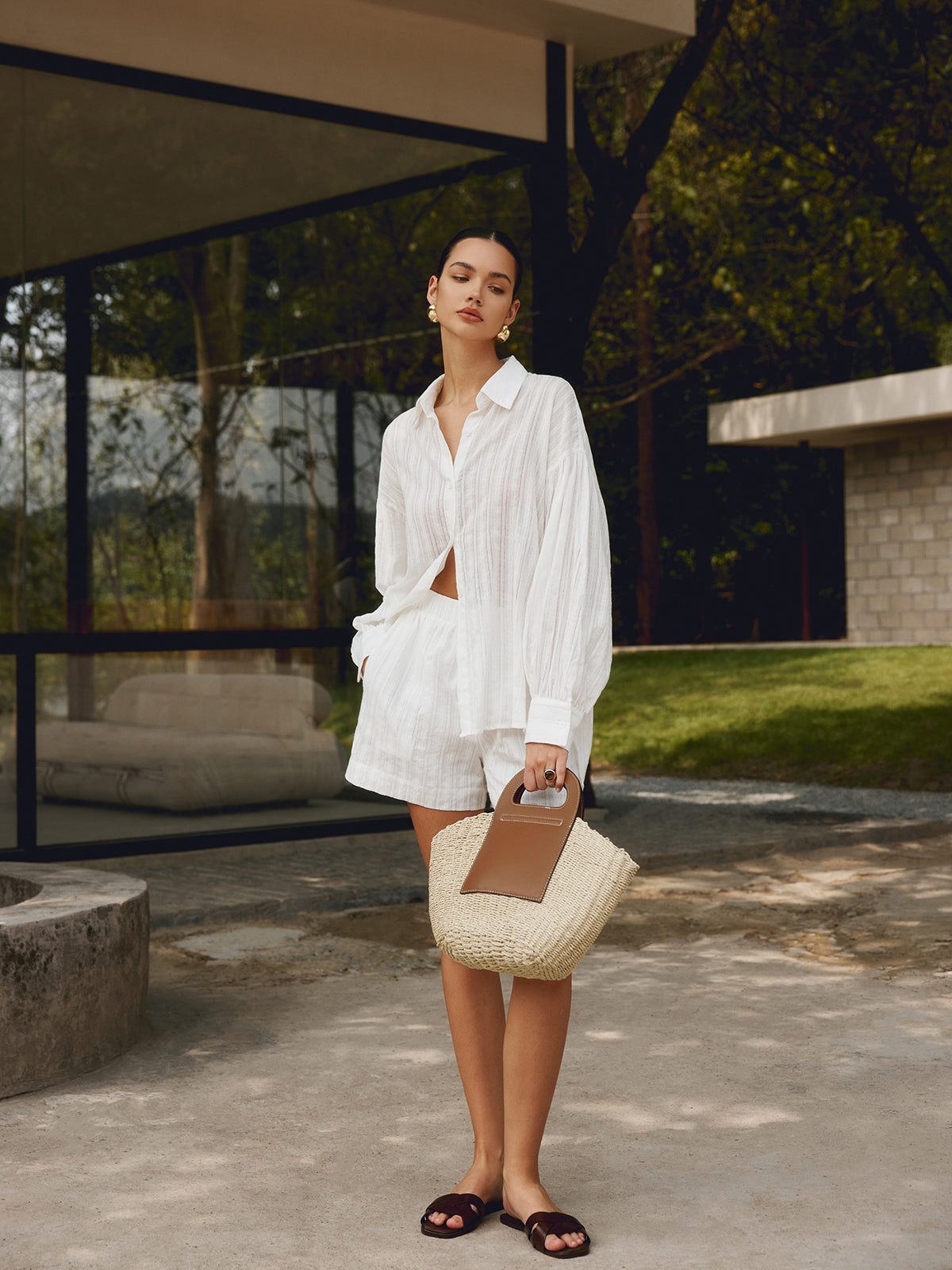 Bicolore Paille Tote