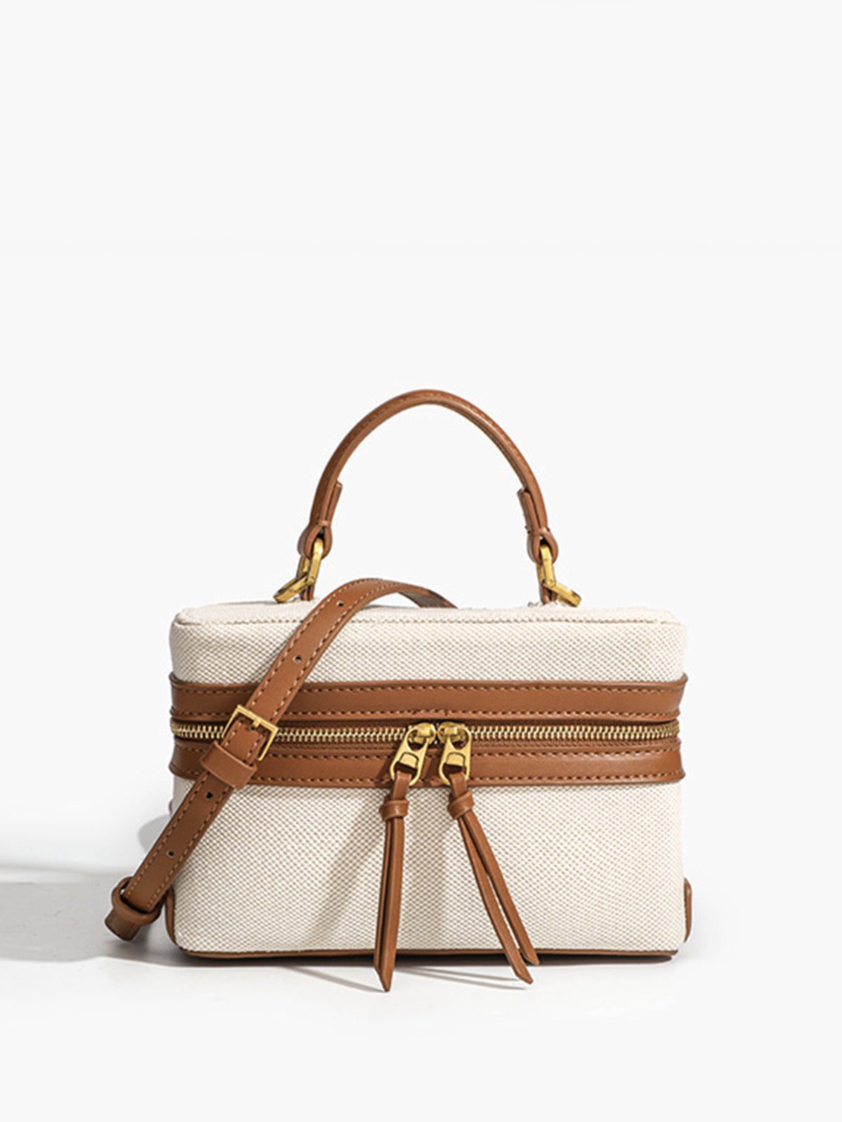 Bicolore Sac Bandoulière Zippé