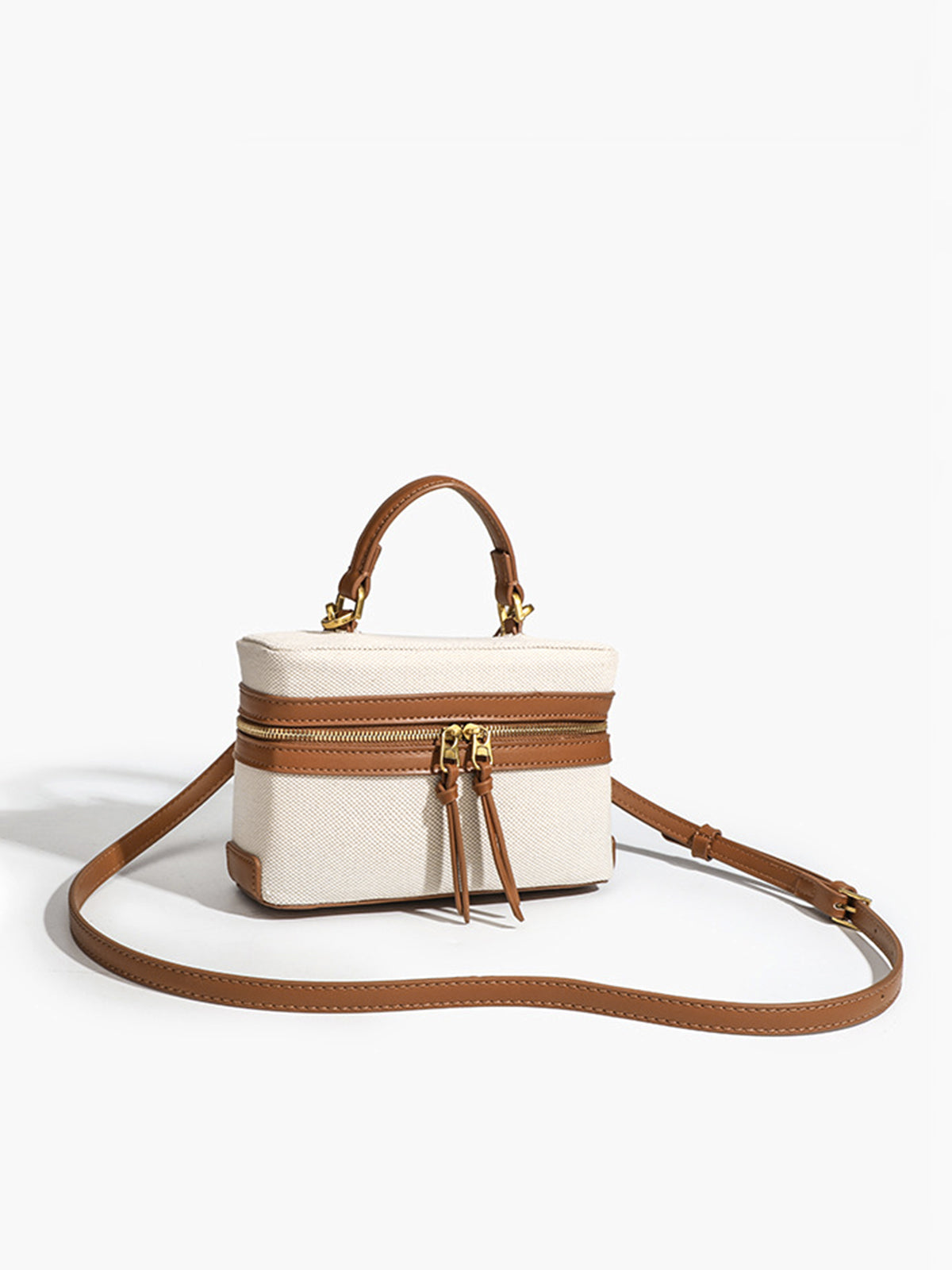 Bicolore Sac Bandoulière Zippé
