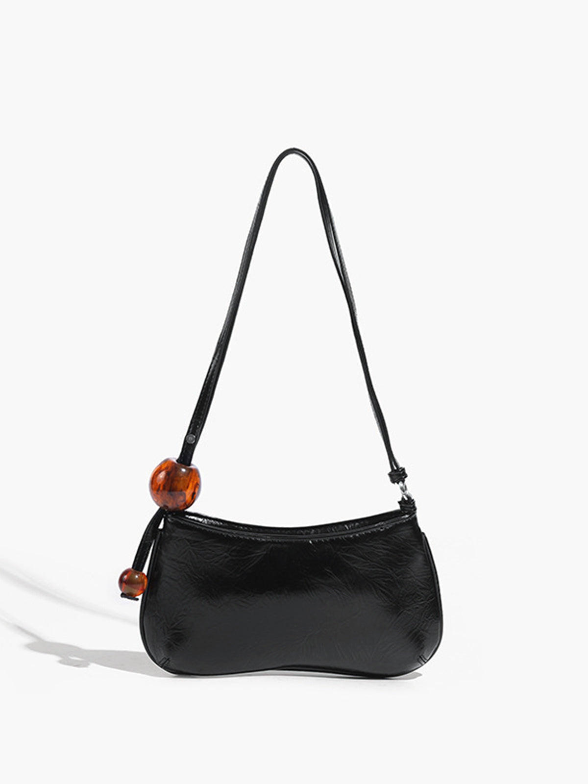 Sac à bandoulière en simili cuir avec perles