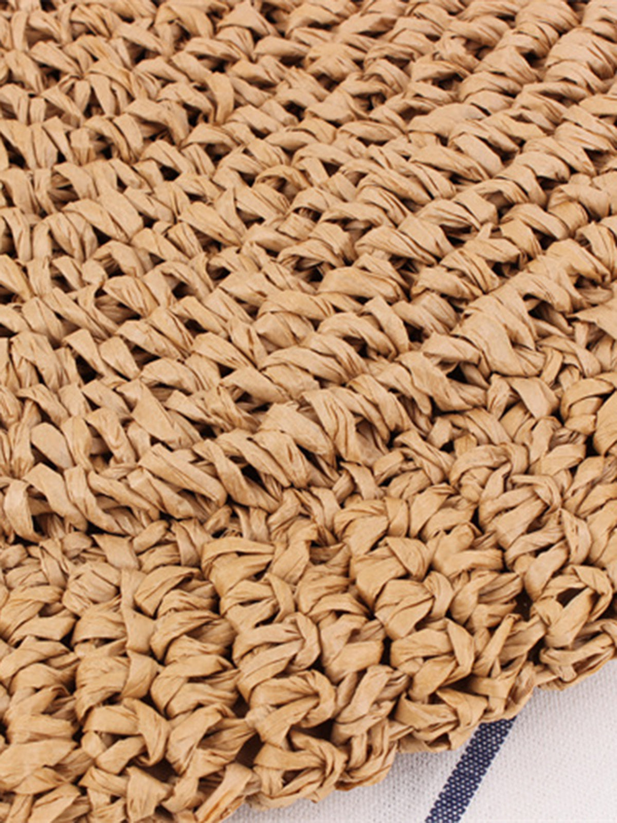 Panier Ronde en Paille au Crochet