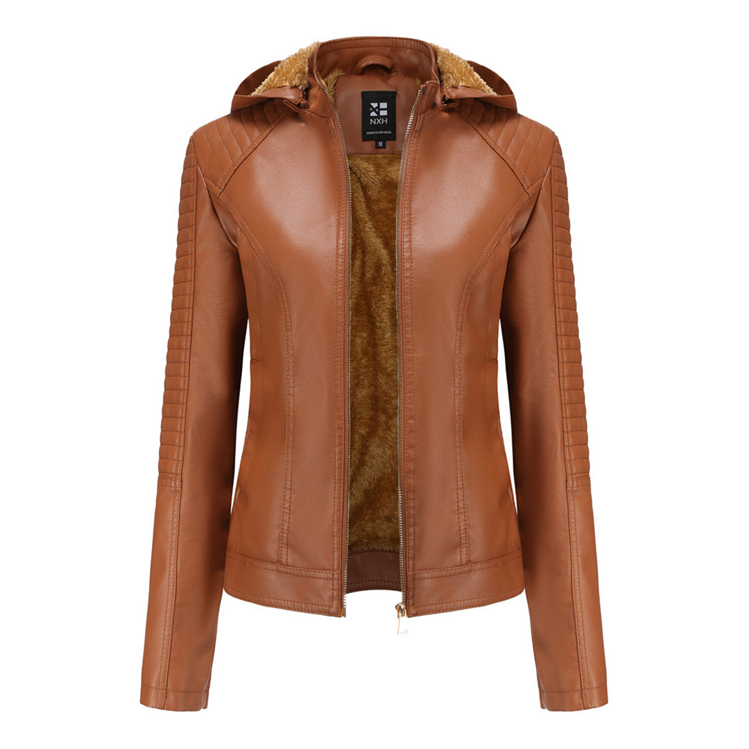 MIRJETE - Élégante Veste d'Été en Cuir
