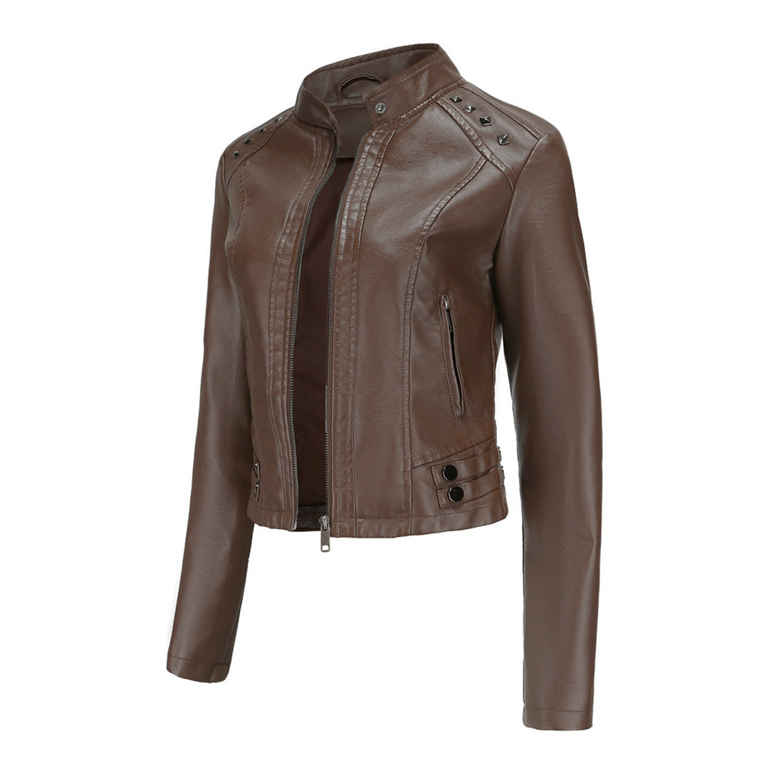 NAJLA - Élégante Veste d'Été en Cuir