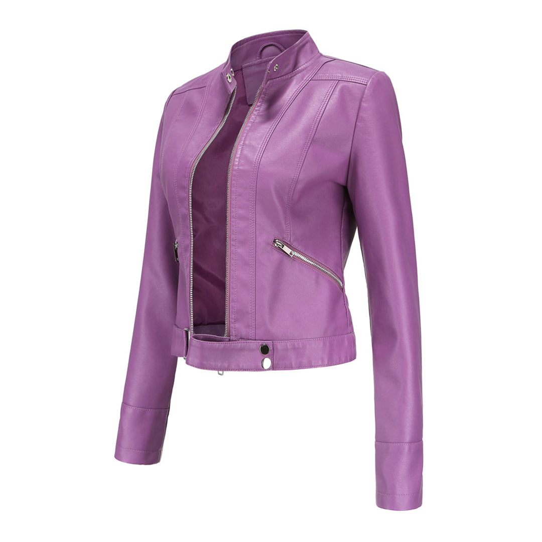 OXANA - Veste en cuir courte pour femmes, collection printemps/été