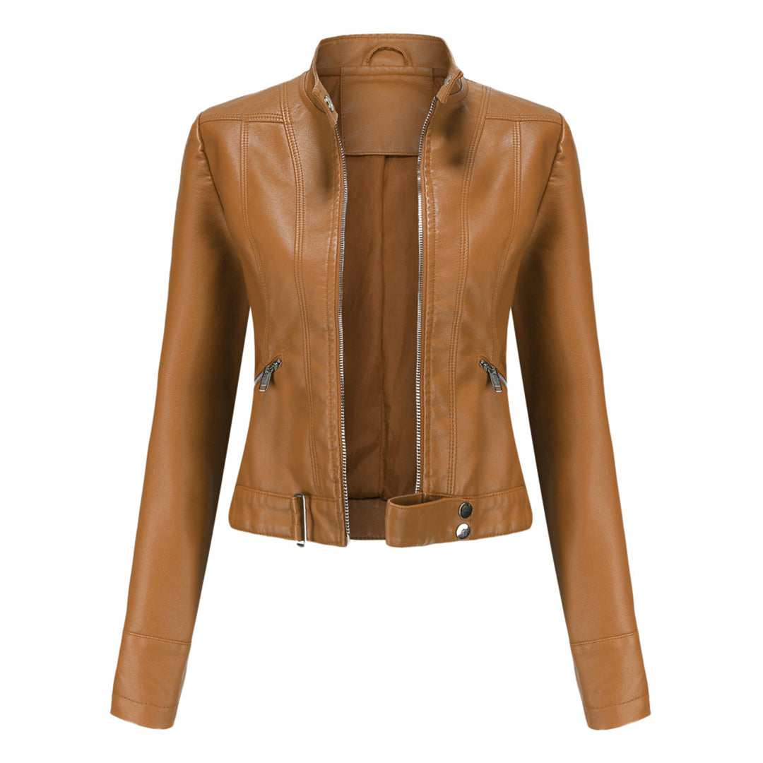 OXANA - Veste en cuir courte pour femmes, collection printemps/été