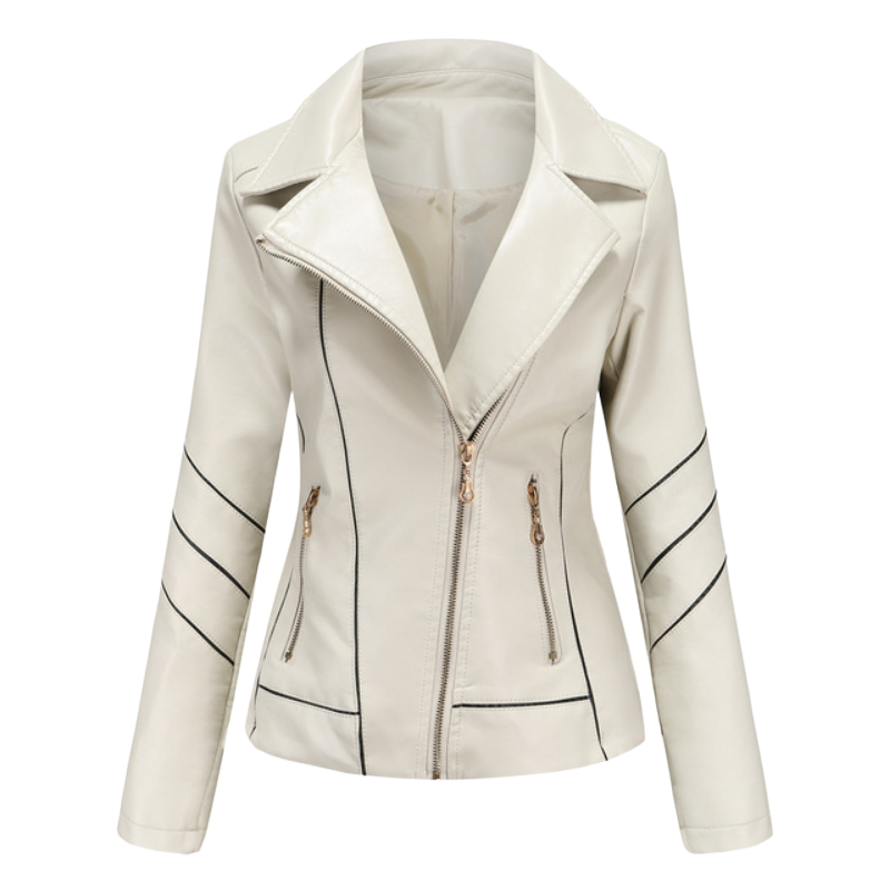 HANNIE - Élégante Veste d'Été en Cuir