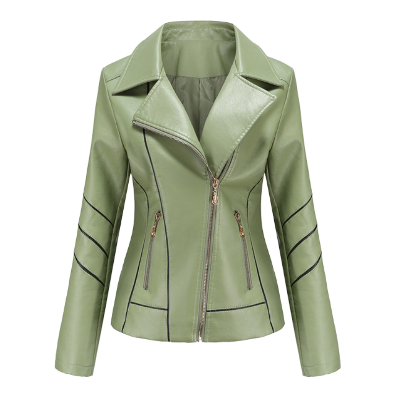 HANNIE - Élégante Veste d'Été en Cuir