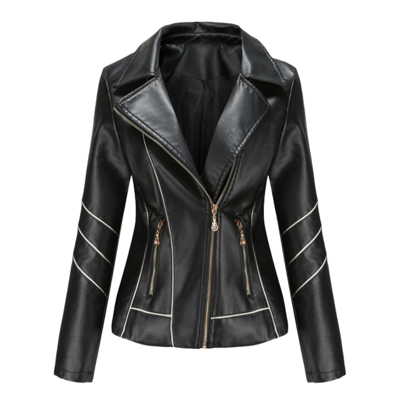 HANNIE - Élégante Veste d'Été en Cuir