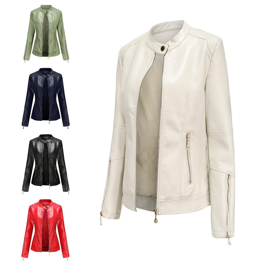 FRANICA - Élégante Veste en Cuir d'Été