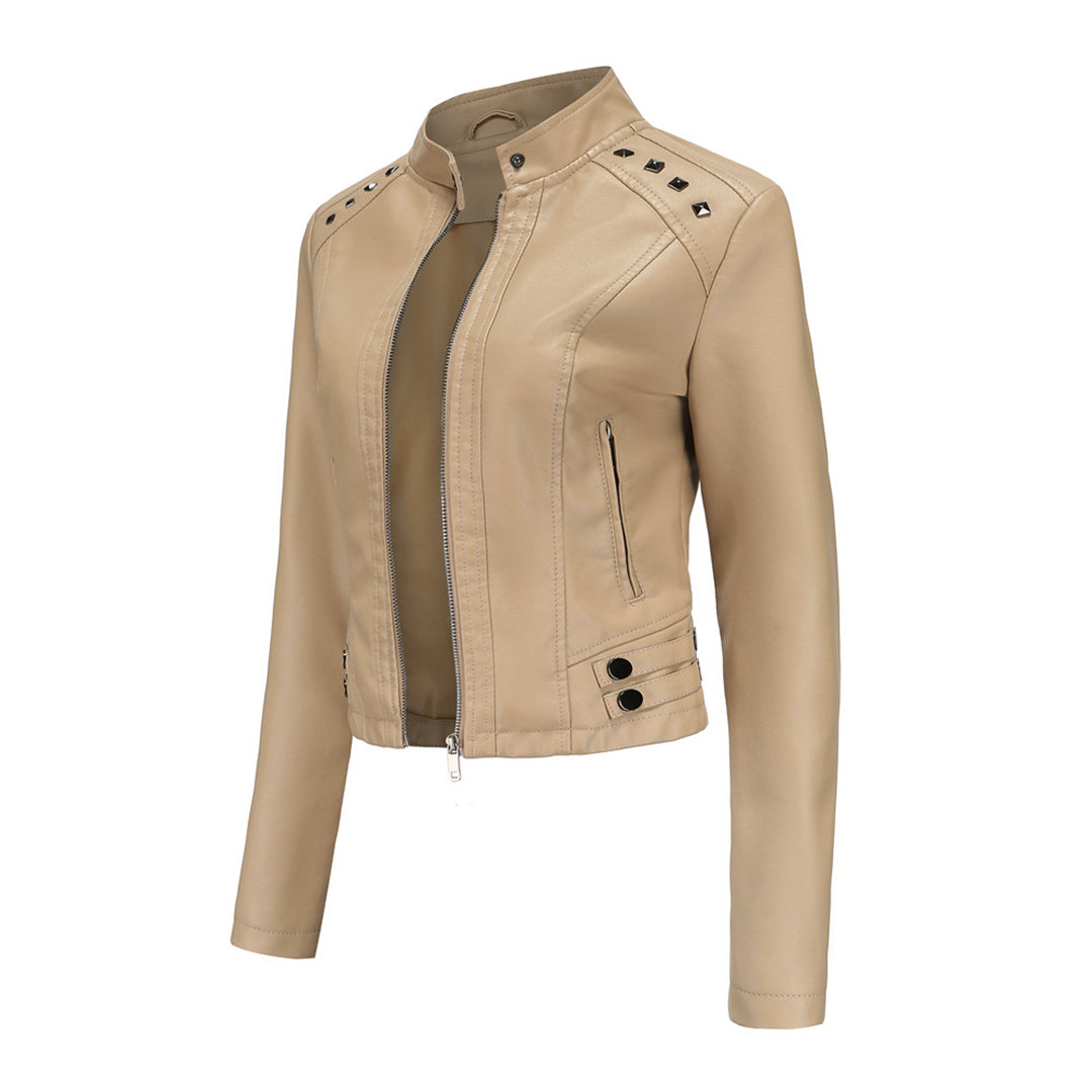 NAJLA - Élégante Veste d'Été en Cuir