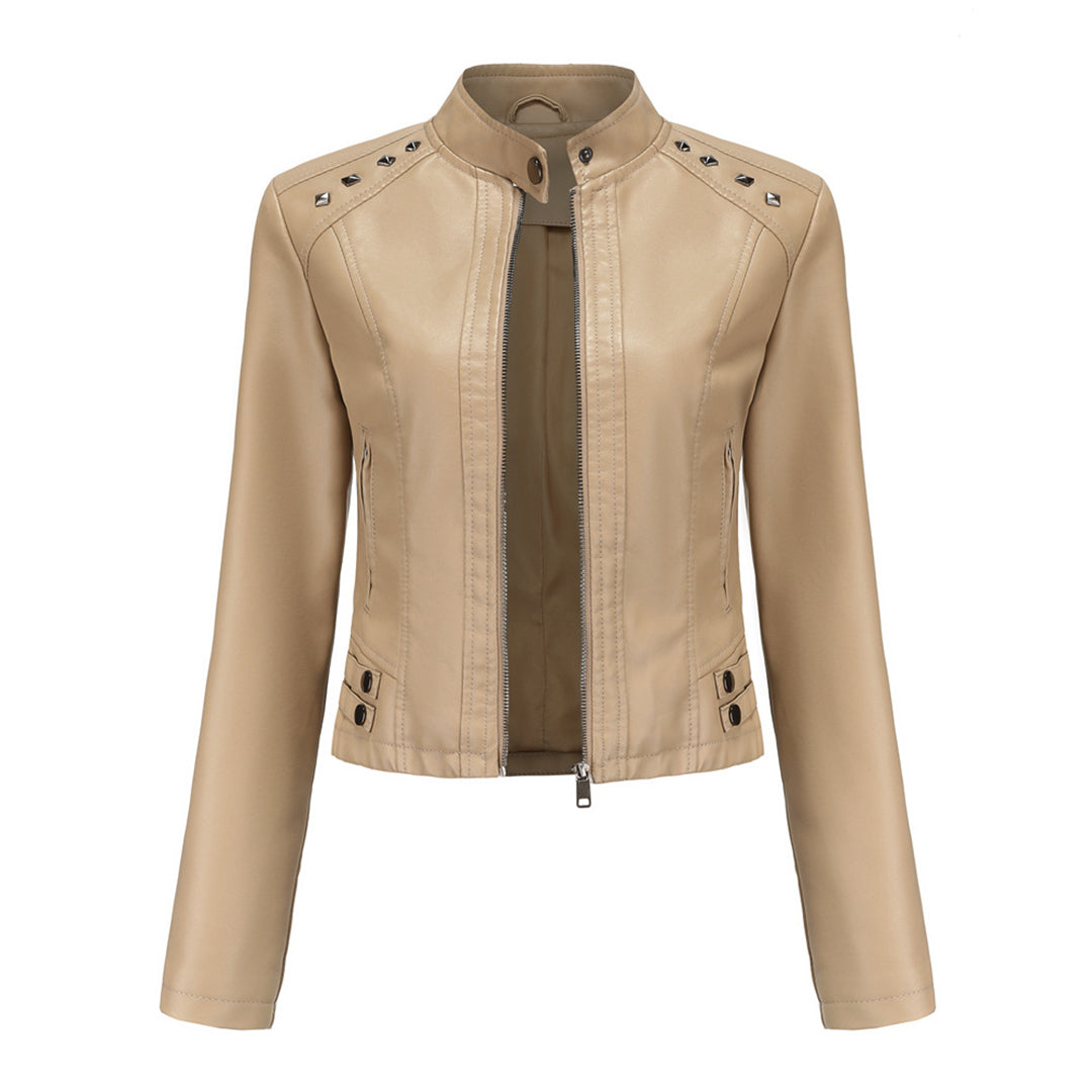NAJLA - Élégante Veste d'Été en Cuir