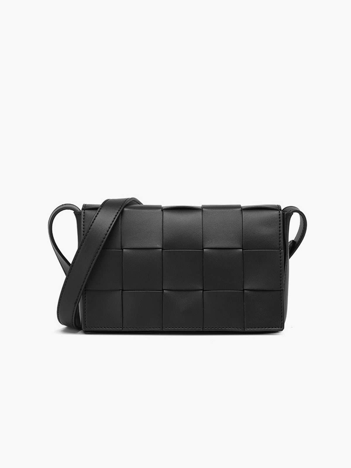 Tote en bandoulière tissé noir