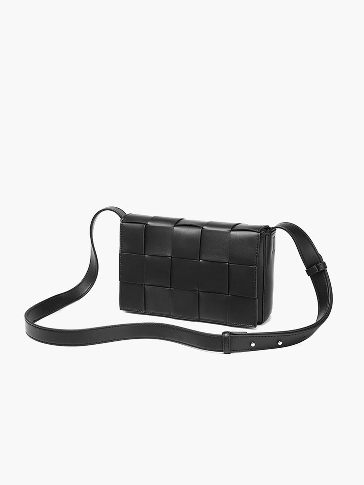 Tote en bandoulière tissé noir
