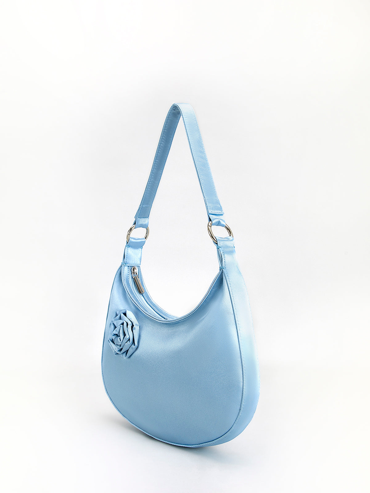 Sac à croissants 3D à fermeture éclair et motif floral