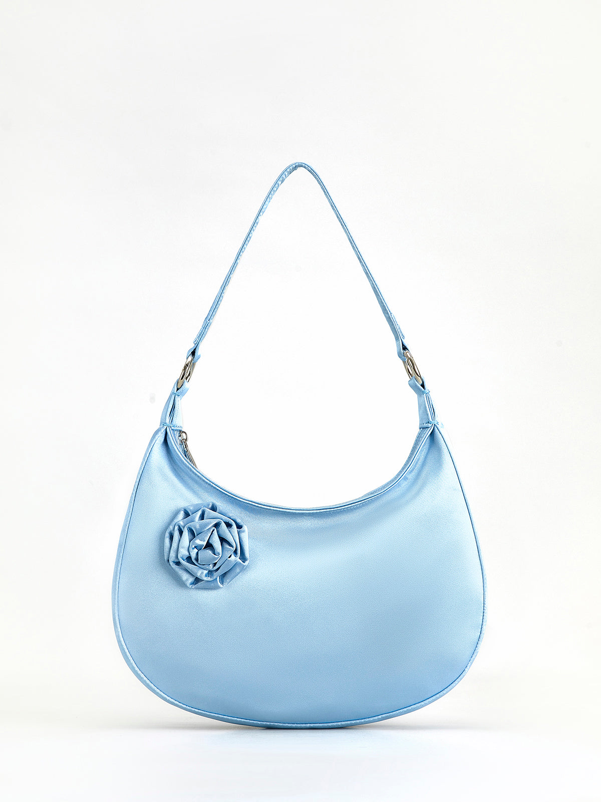 Sac à croissants 3D à fermeture éclair et motif floral