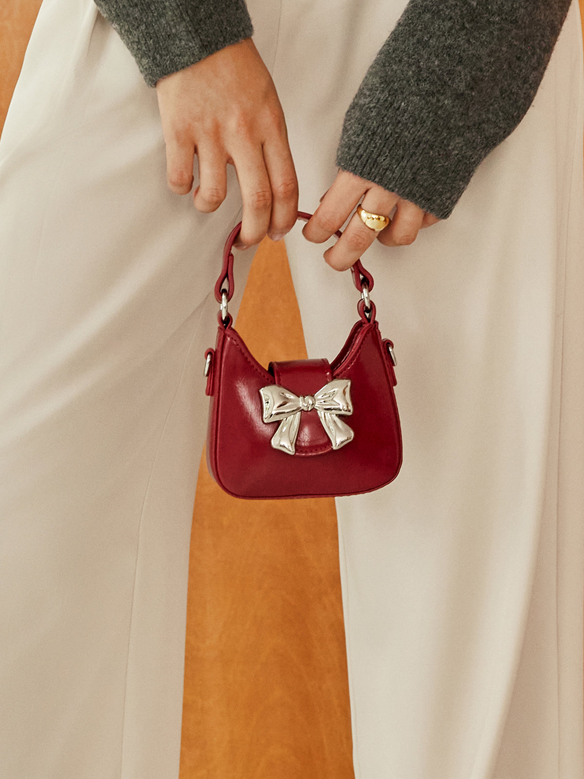 Mini Sac Tote avec Fermeture à Rabat