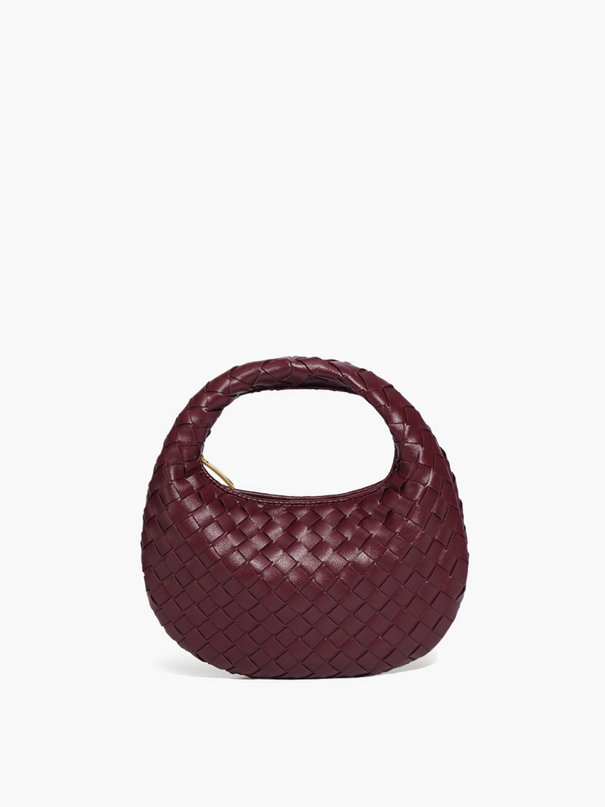 Petit sac à main zippé en tissu arrondi