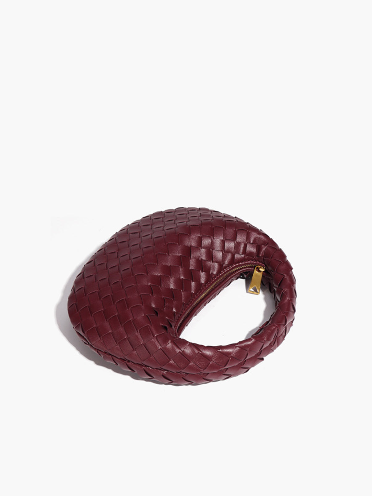 Petit sac à main zippé en tissu arrondi