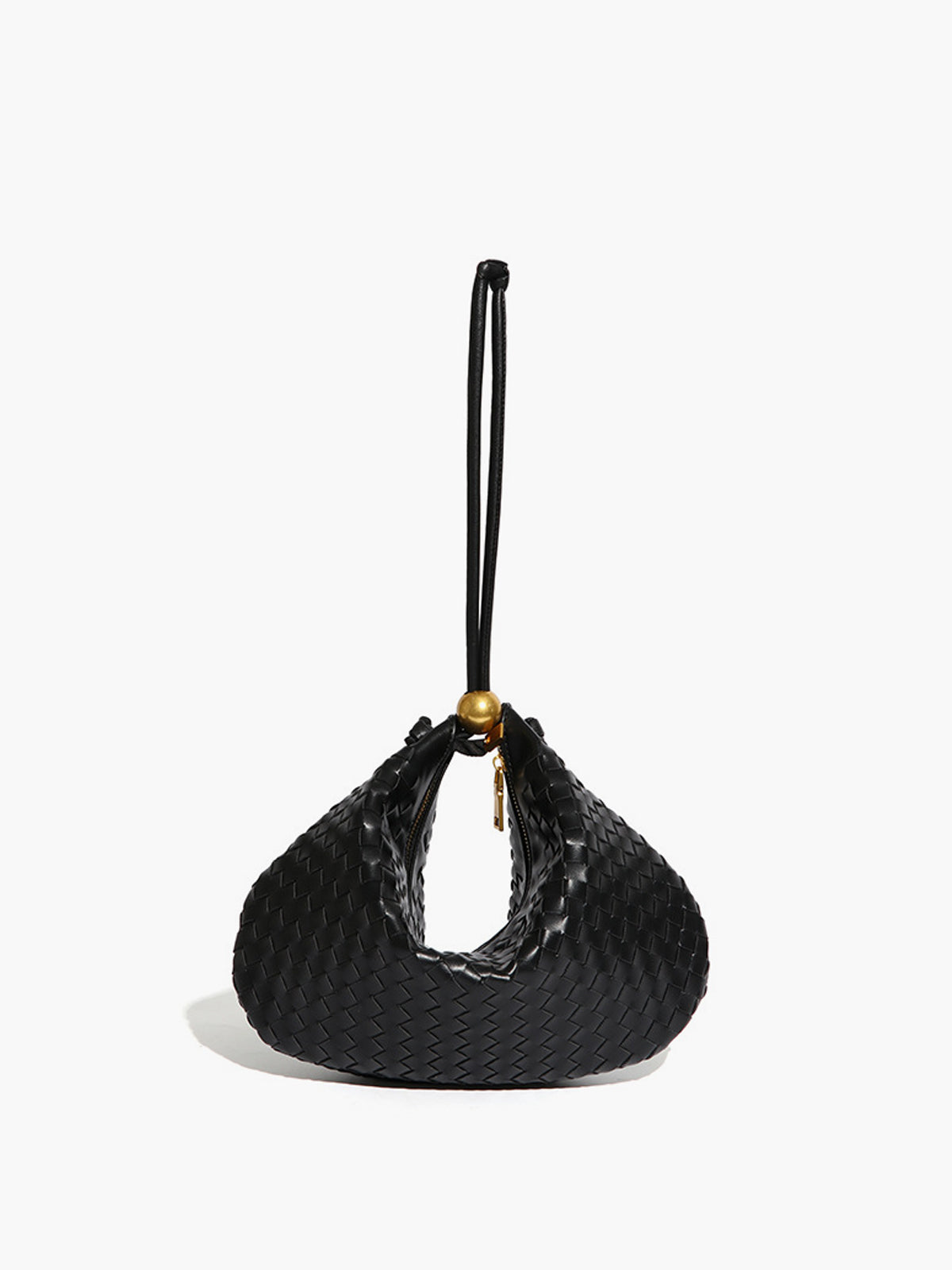 Sac à dumplings en toile avec zip doré