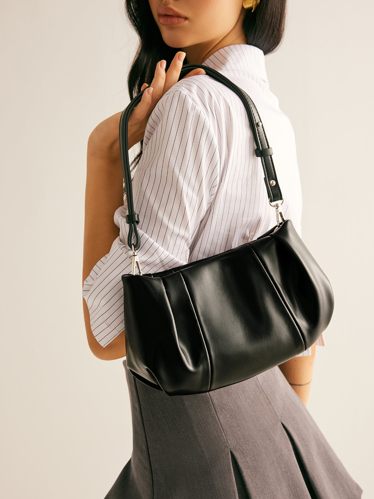 Sac à bandoulière en nuage plissé