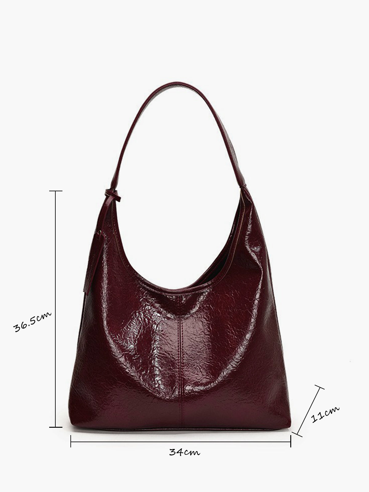 Sac hobo décontracté avec fermoir à bouton