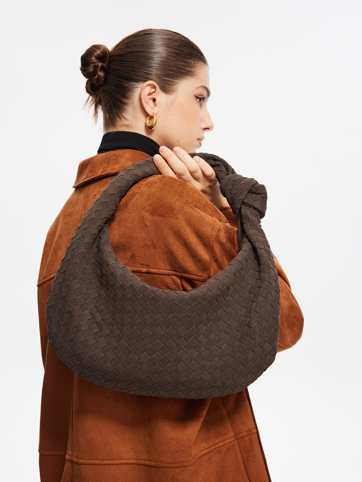 Sac Arrondi en Suède Tressé