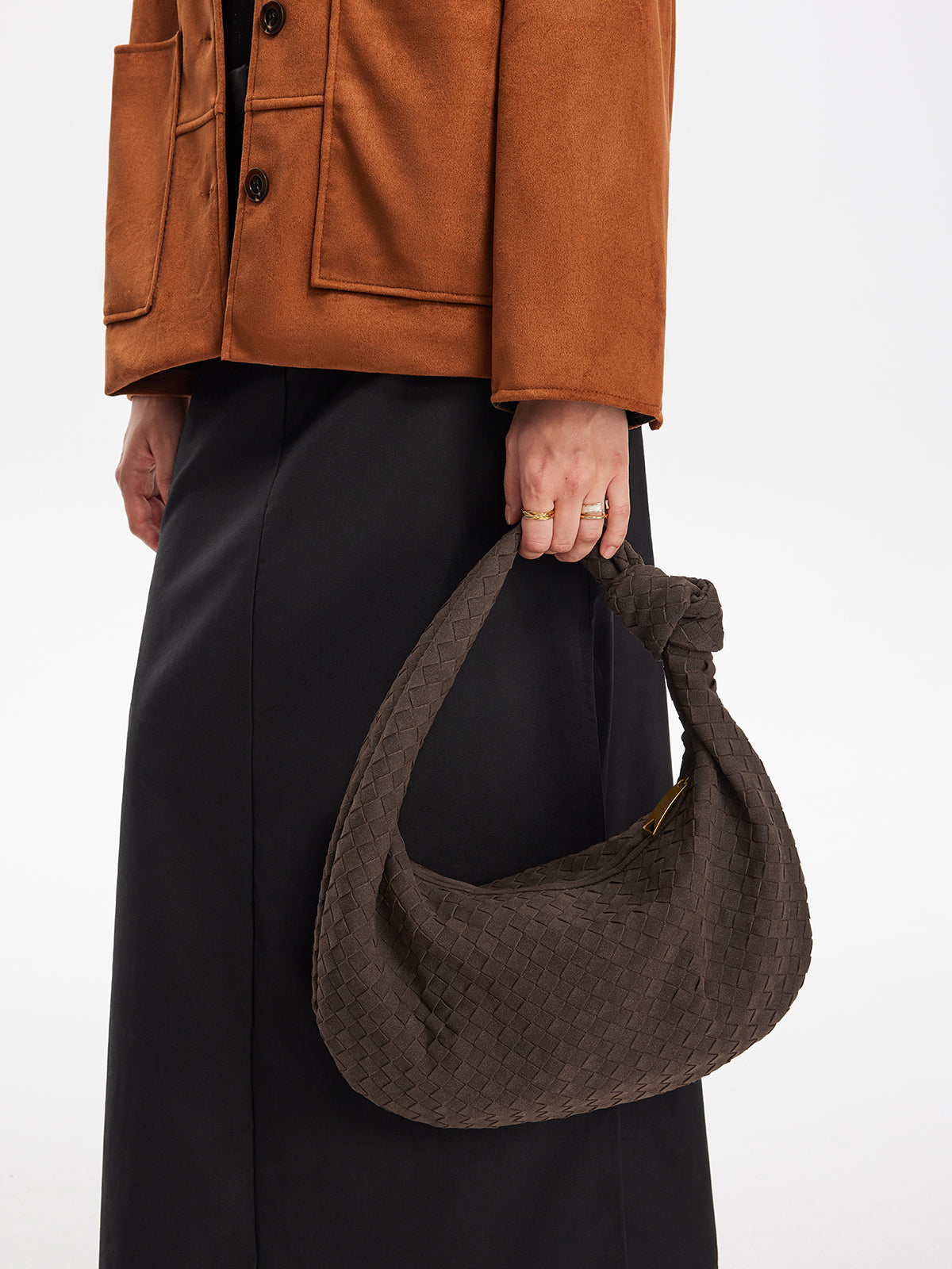 Sac Arrondi en Suède Tressé