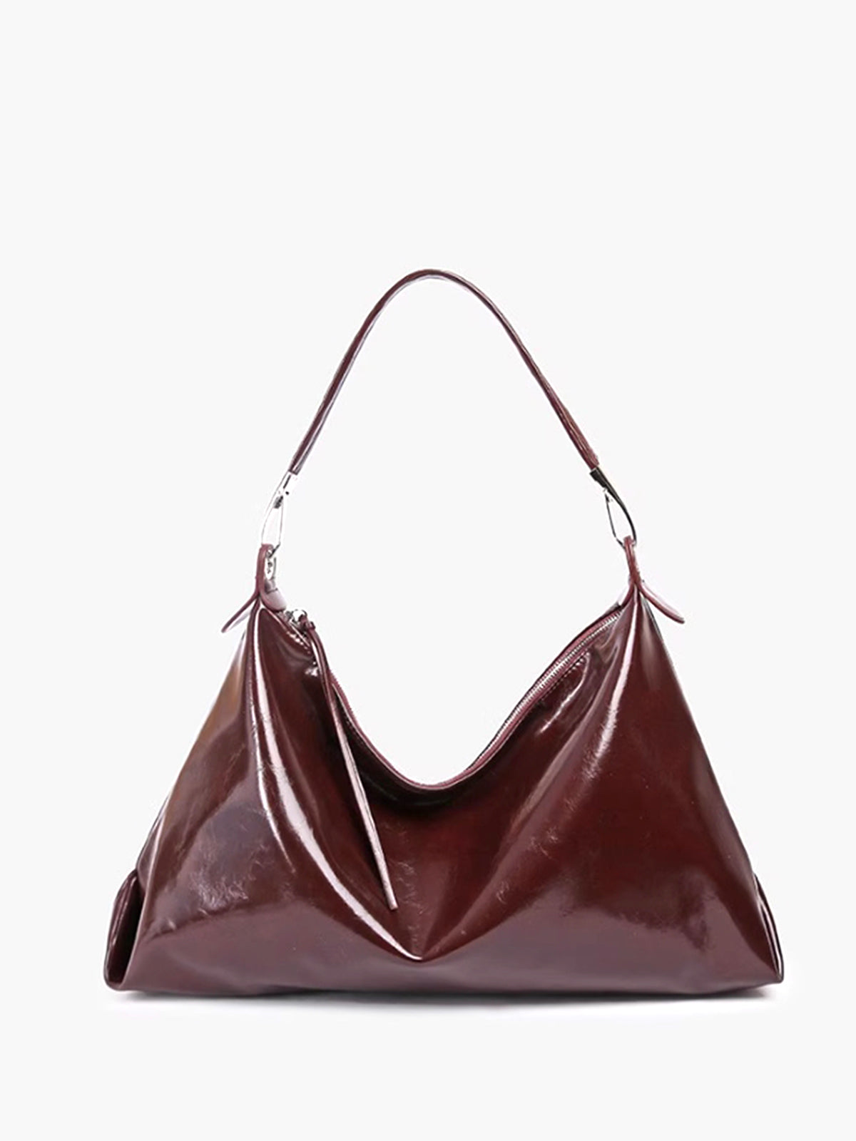 Sac Hobo Souple avec Fermeture Éclair