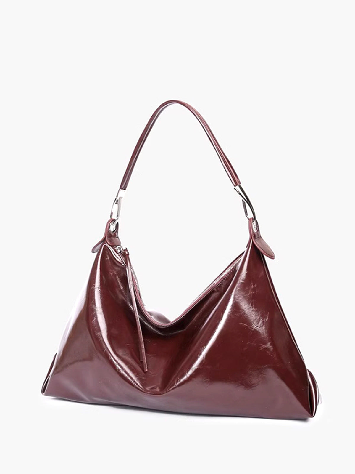 Sac Hobo Souple avec Fermeture Éclair