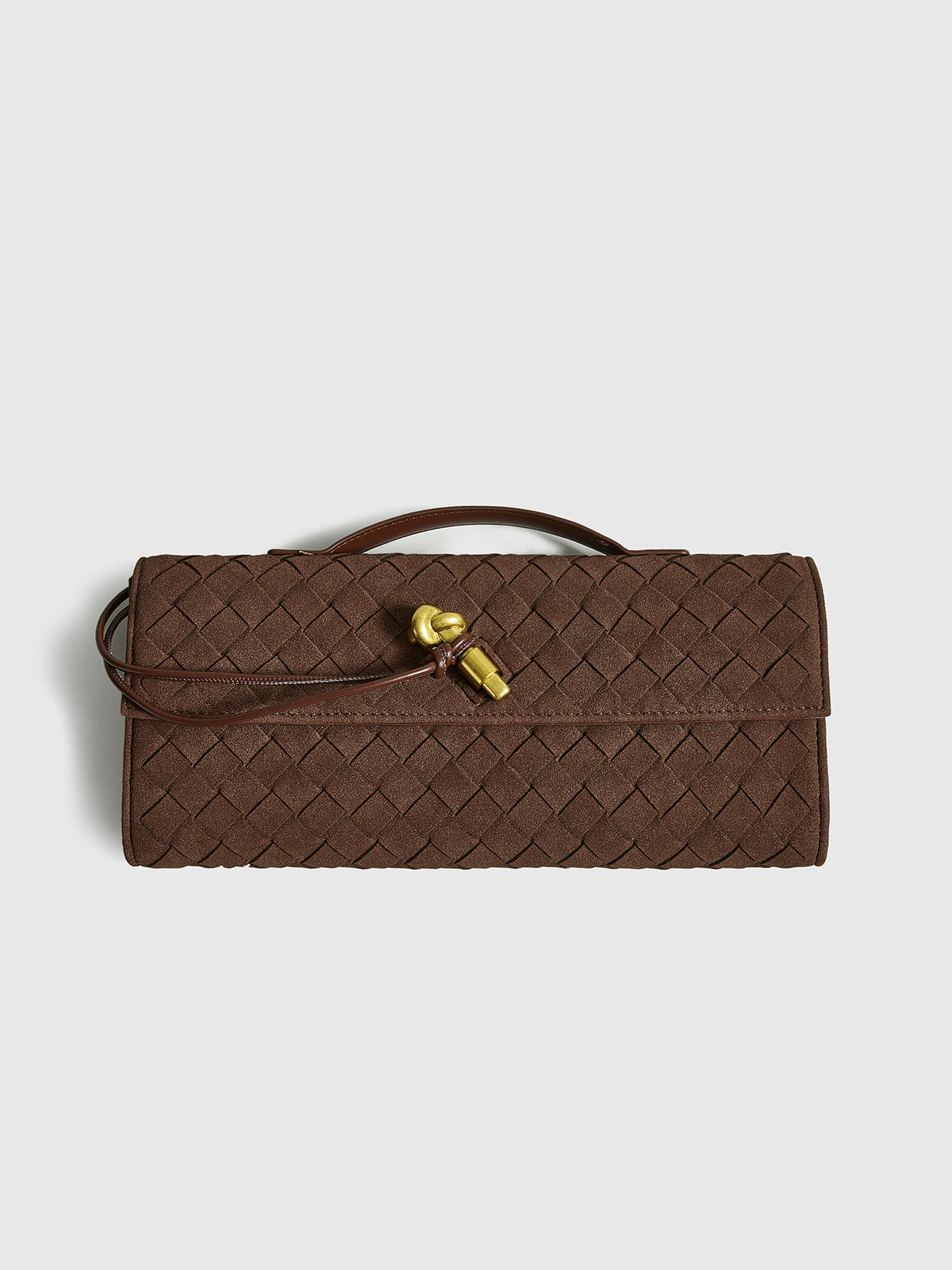 Suede Clutch with Flap
