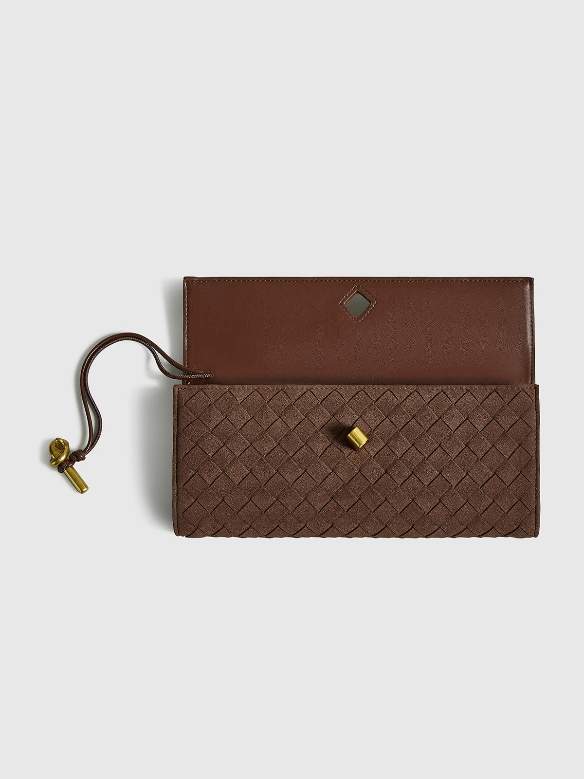 Suede Clutch with Flap
