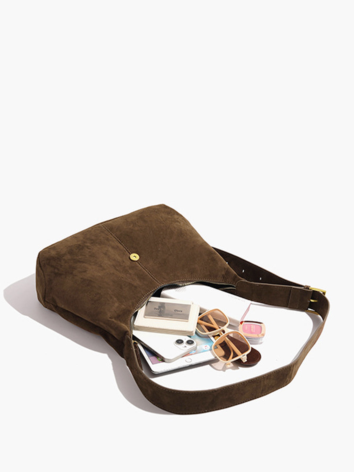 Sac à Dos Croissant Vintage avec Fermeture Éclair