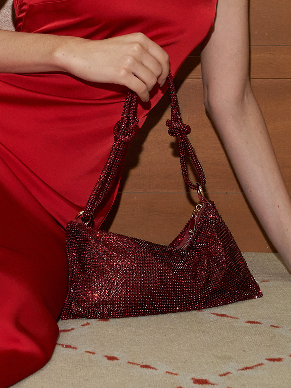 Petit sac à main en strass