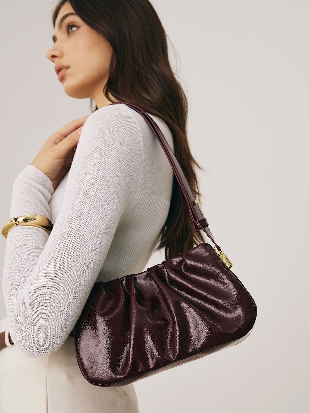 Sac à épaule rétro plissé