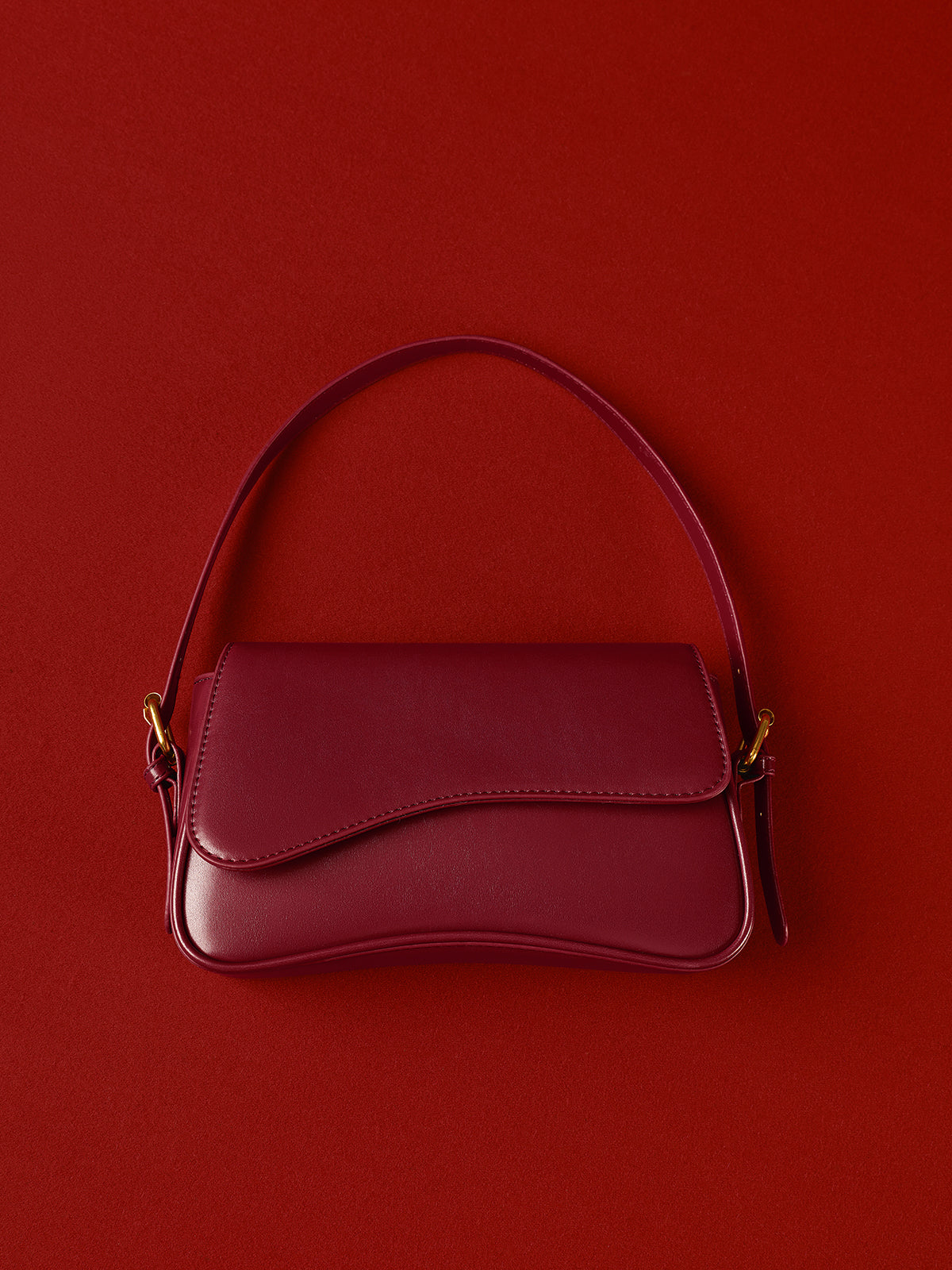 Adjustable Crossbody Bag with Flap