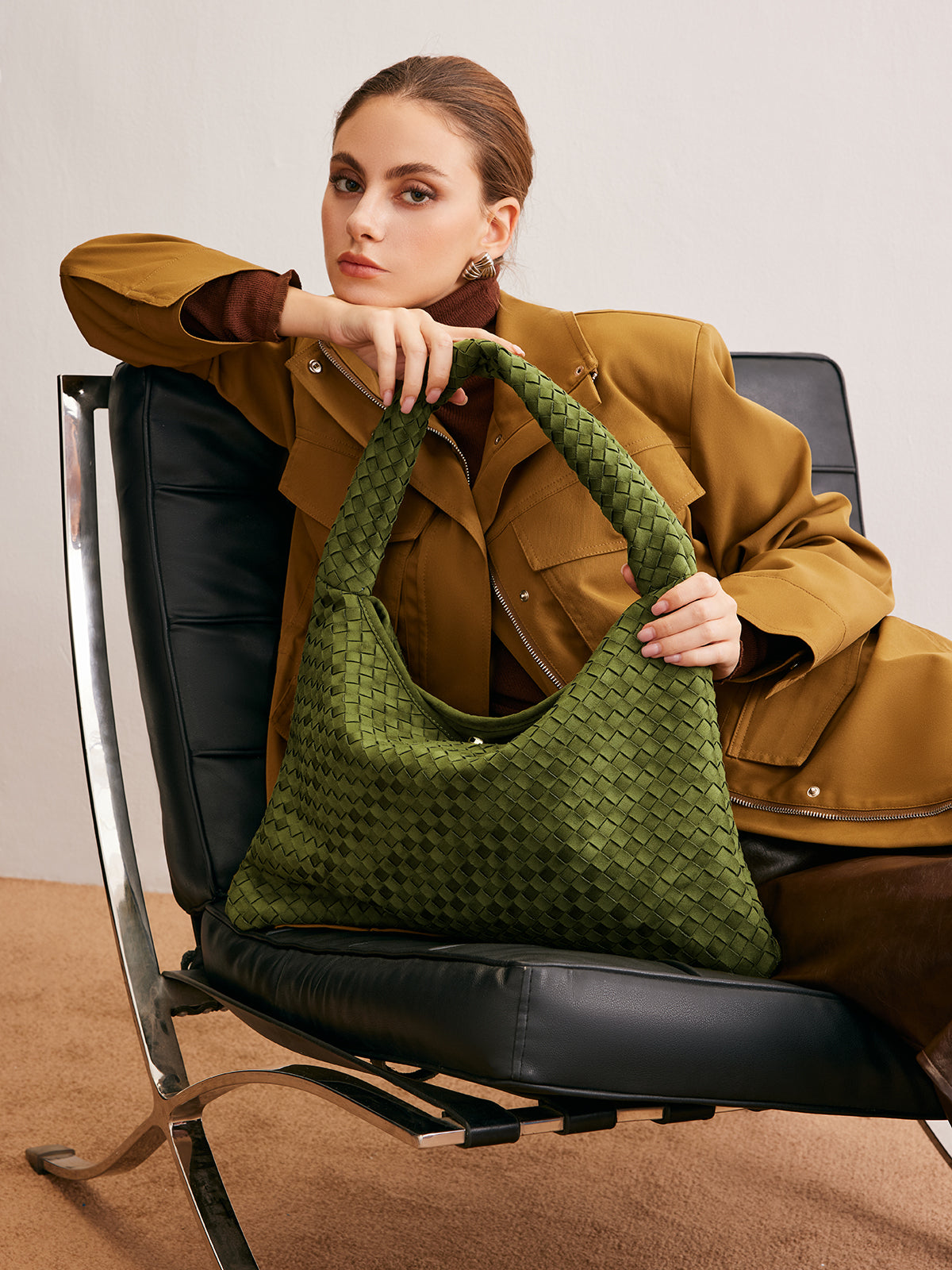 Grand sac en daim tissé