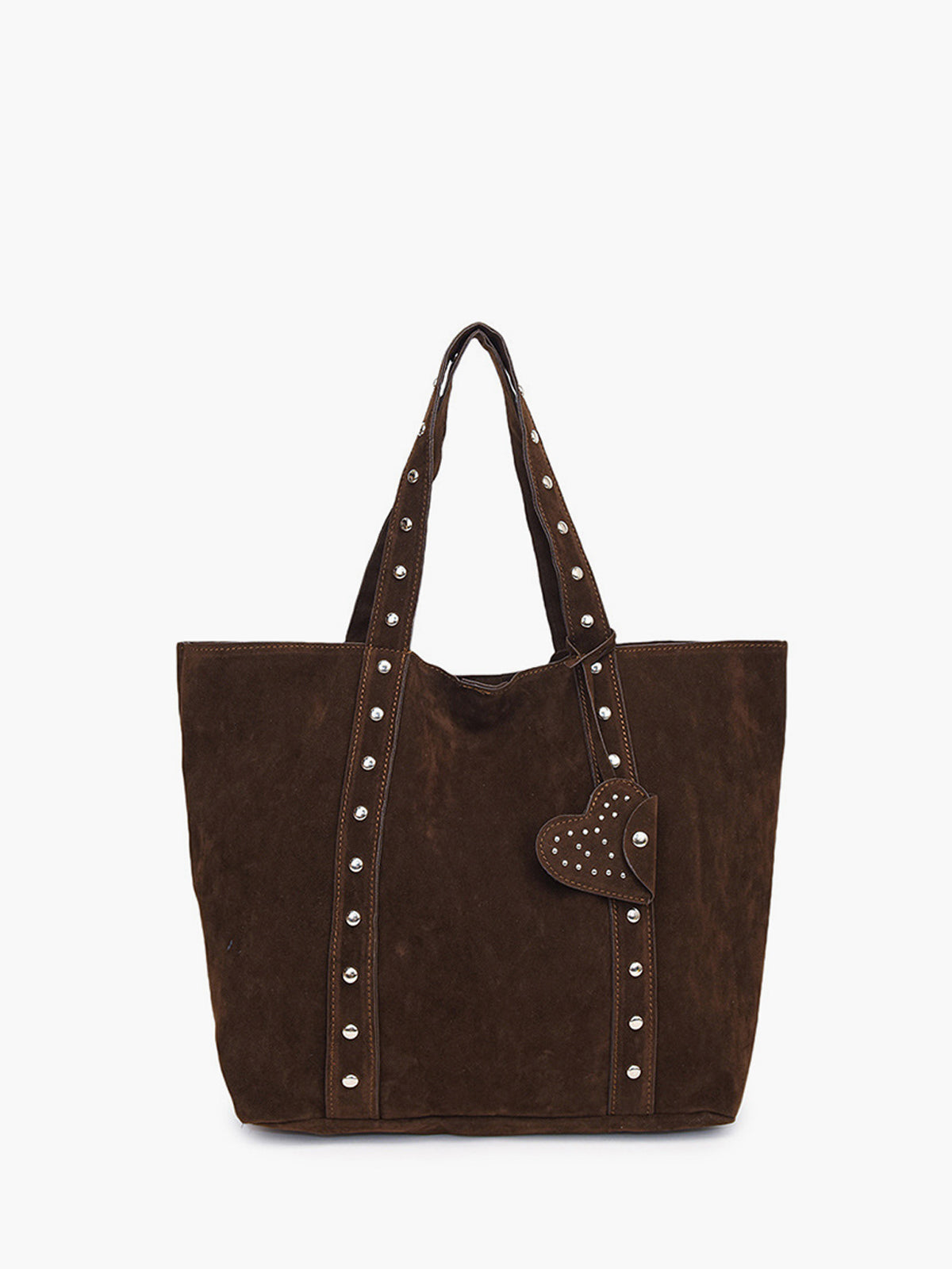 Sac à main à fermoir clouté avec bouton