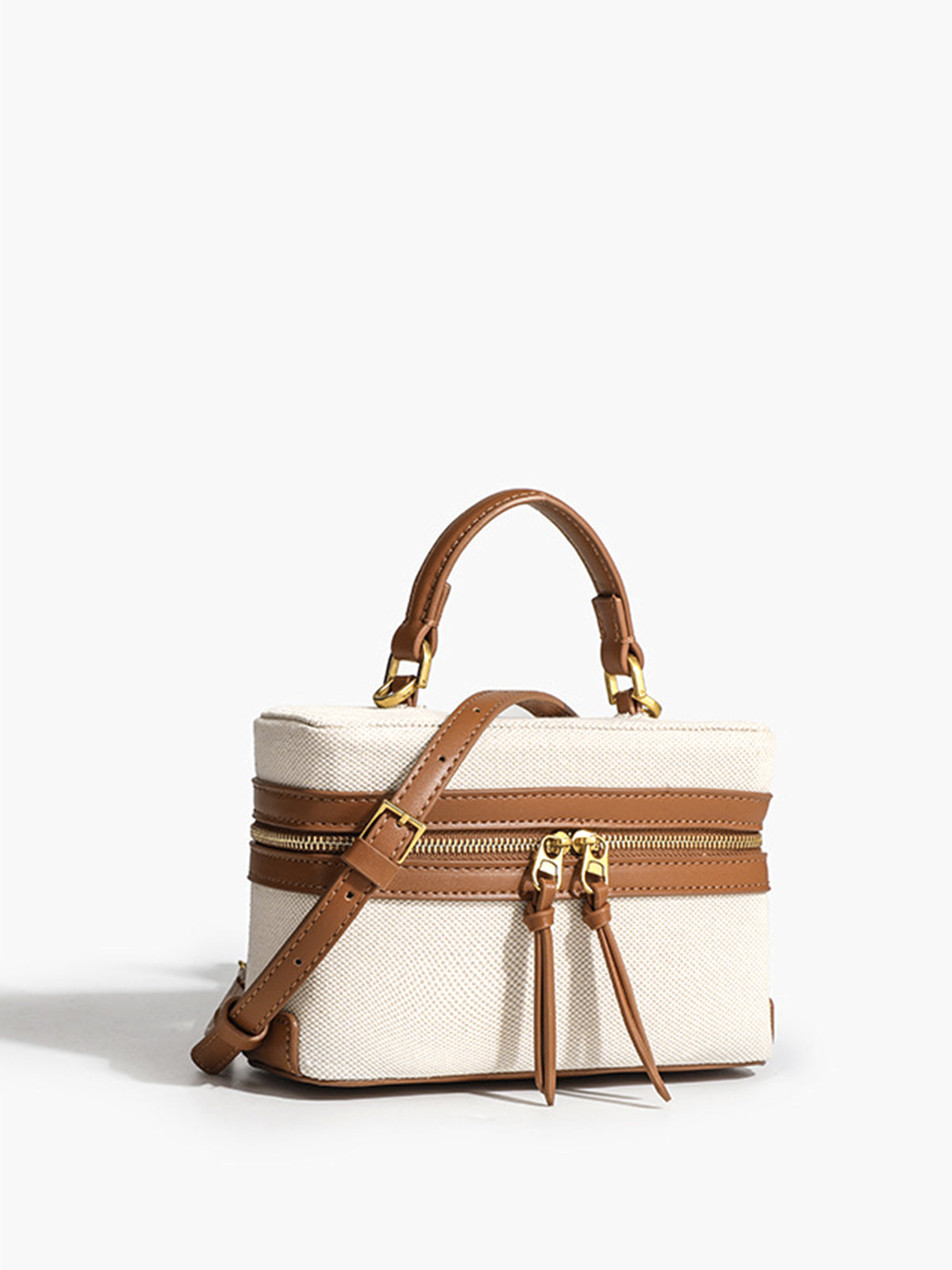 Bicolore Sac Bandoulière Zippé