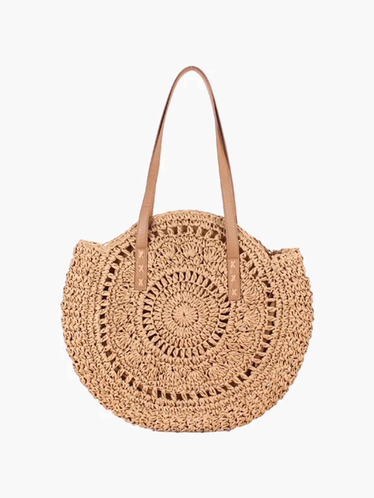 Panier Ronde en Paille au Crochet