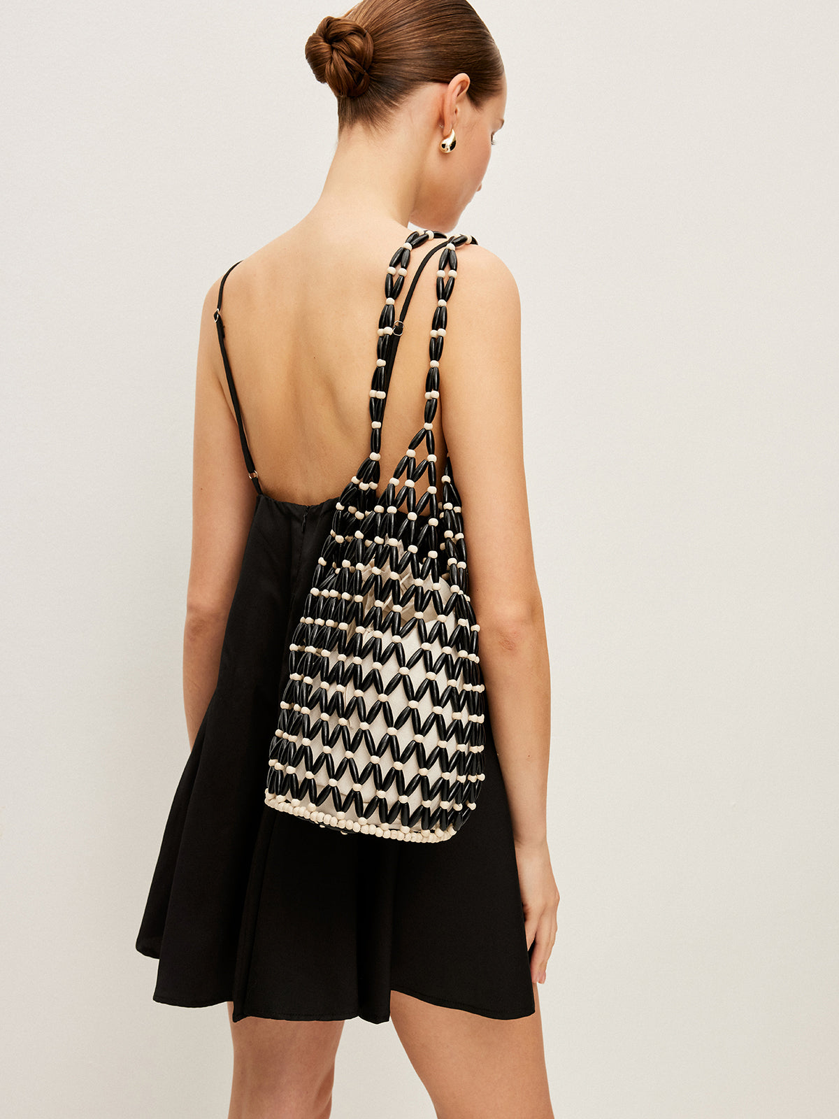 Woven Beaded Tote Bag