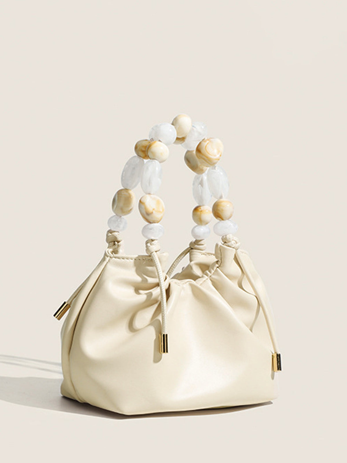 Sac hobo en perles pastel avec poignée