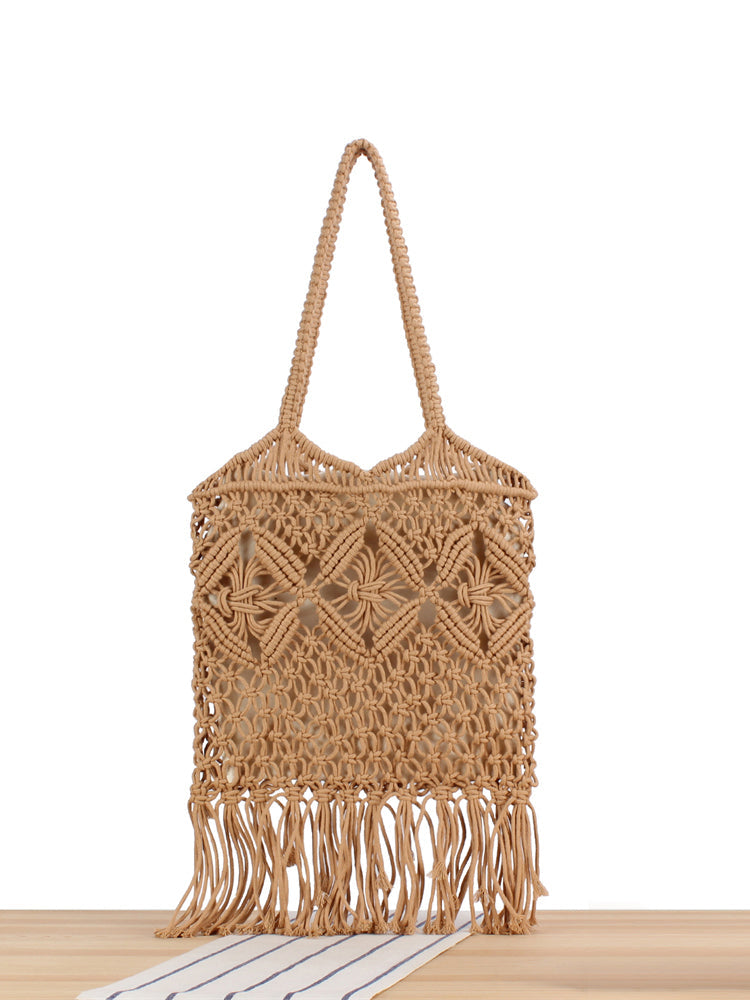 Sac en Paille avec Détails Frangés